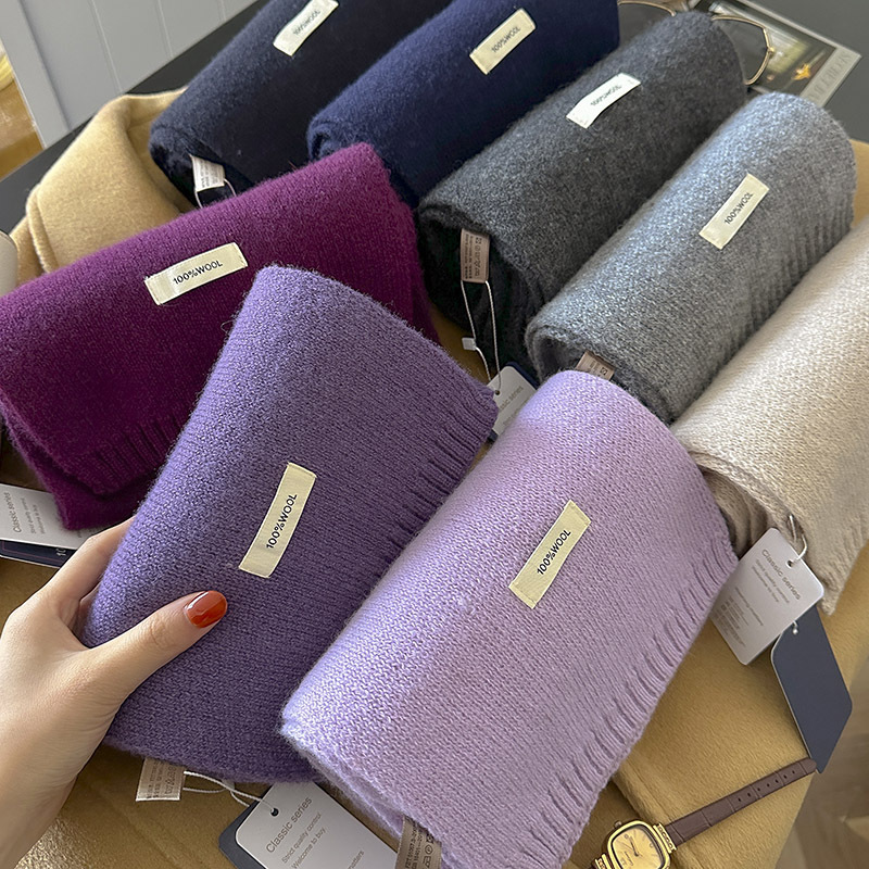 Muffler Men Wool - Syal Wol Murni 48 Warna Musim