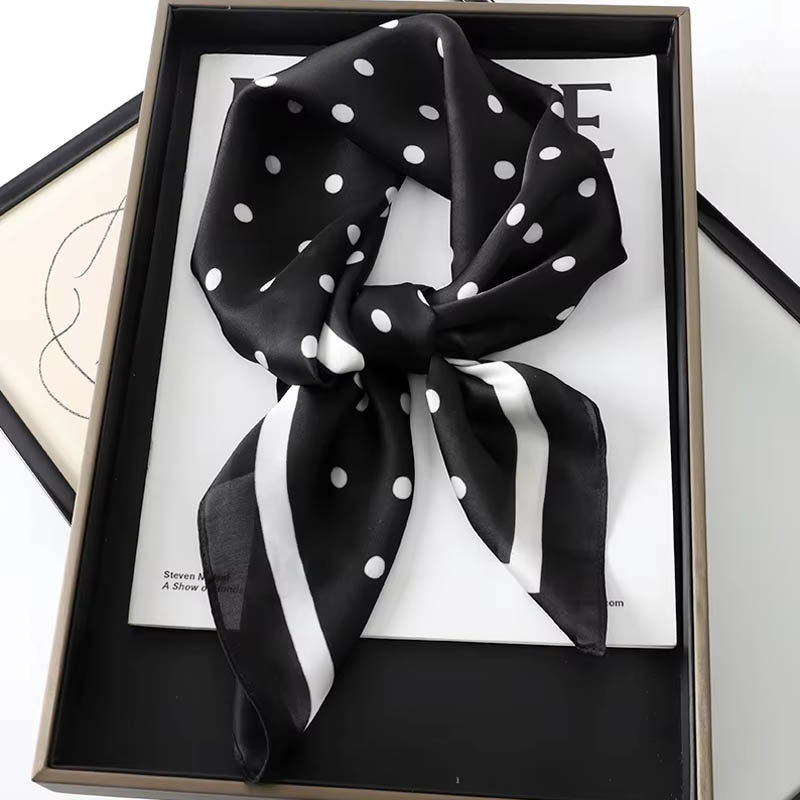 Silk Neck Scarf - Syal Segi Empat Sutra Wanita Mewah,