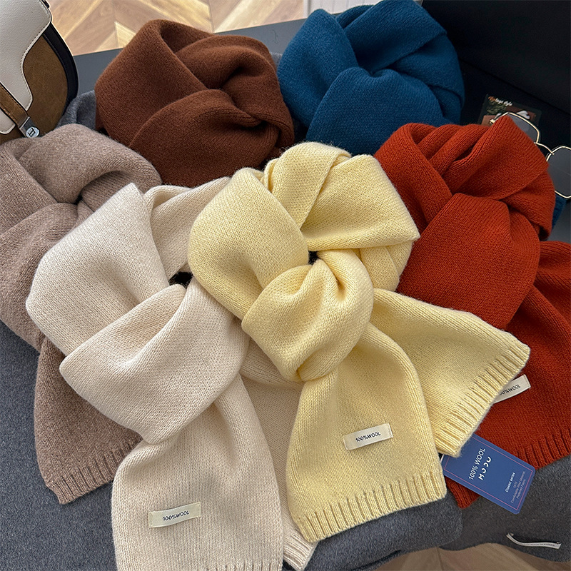 Syal Wol Murni 48 Warna Musim  - Muffler Men Wool ulasan dan harga