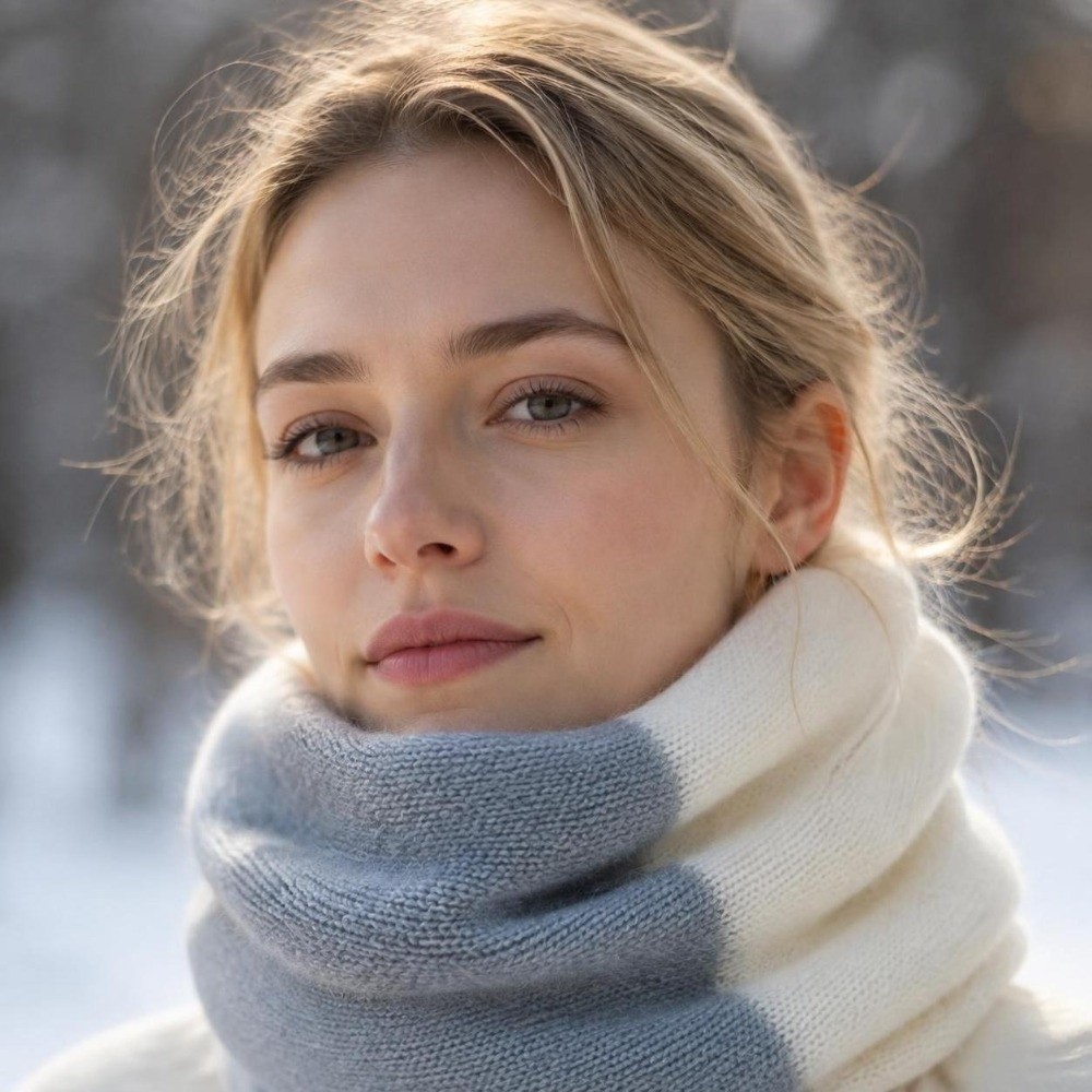 Syal Rajut Warna Gradasi Lembu - Infinity Scarf Knit ulasan dan harga