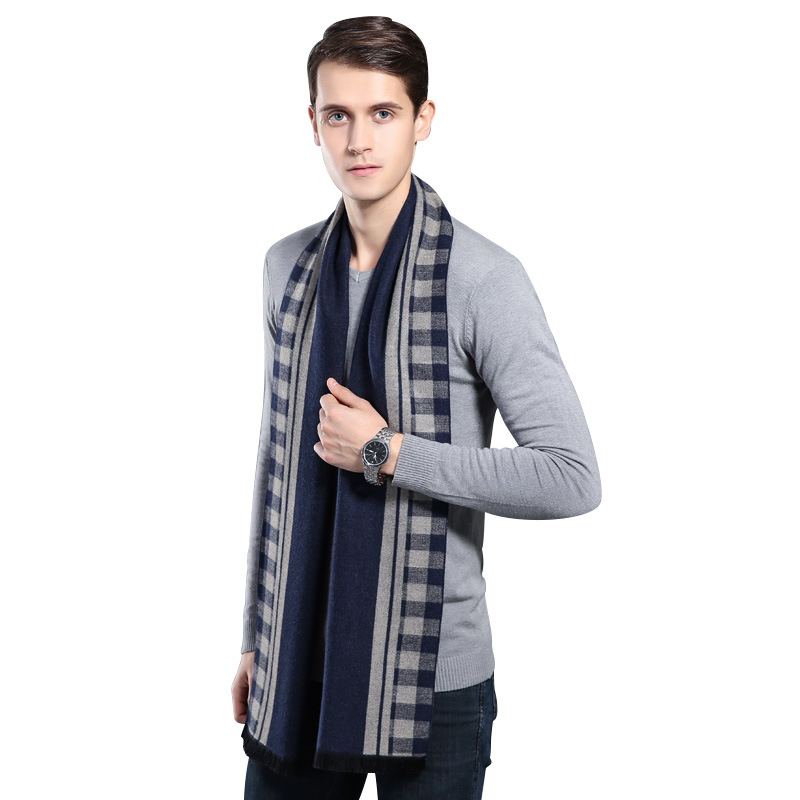 Syal Pria Bermotif Kotak-kotak - Muffler Men Wool ulasan dan harga