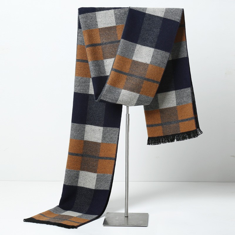 Syal Pria Bermotif Kotak-kotak - Muffler Men Wool ulasan dan harga