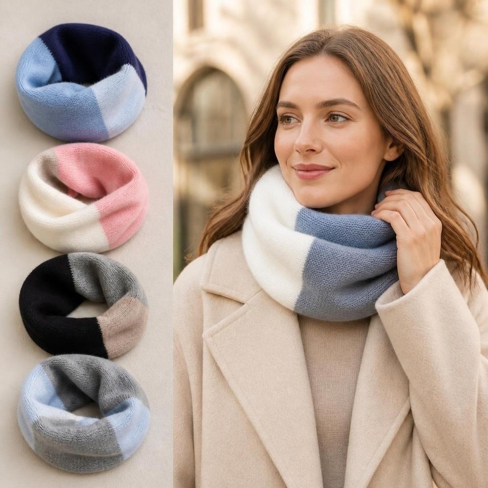 Syal Infinity Rajutan Warna-wa - Infinity Scarf Knit ulasan dan harga