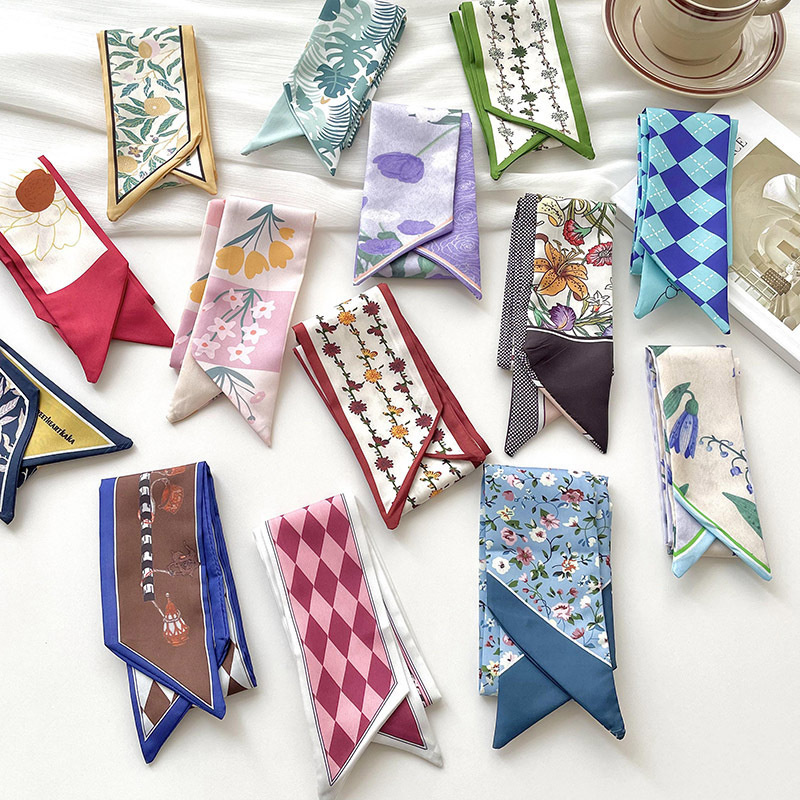 Syal Sutra Kecil Model Merek M - Silk Neck Scarf ulasan dan harga