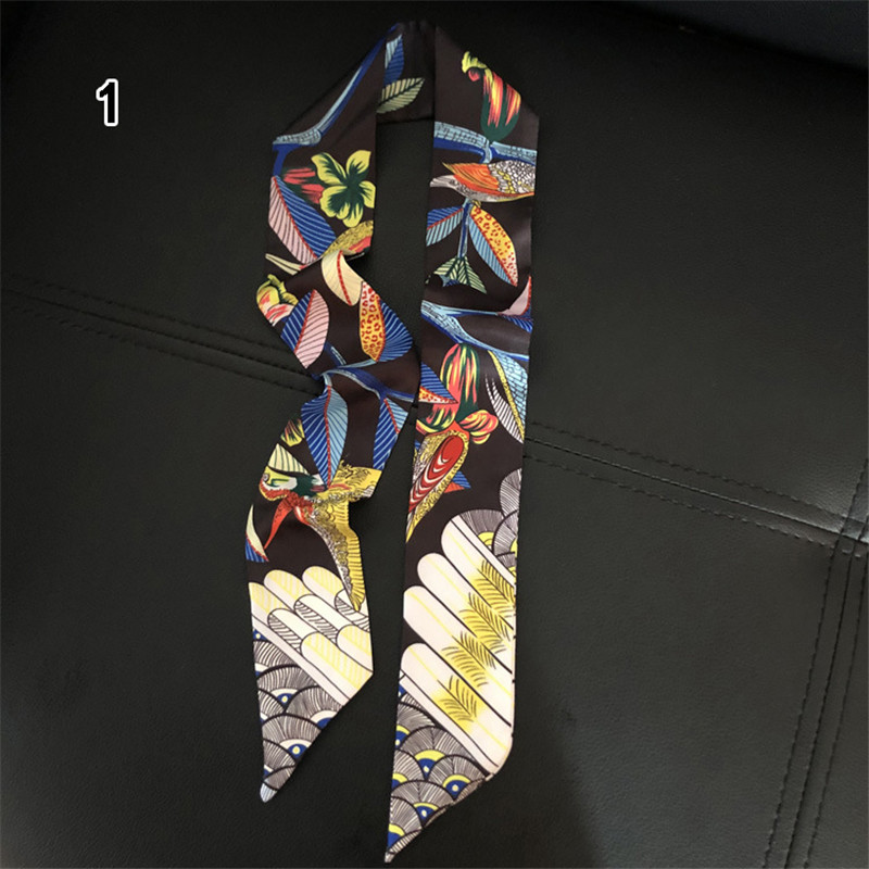 Mewah Merek Hummingbird Cetak  - Silk Neck Scarf ulasan dan harga